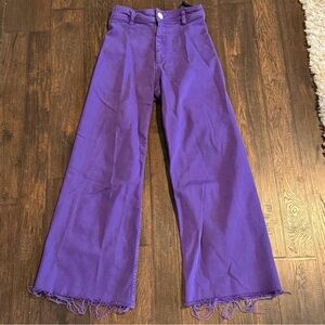 Zara Purple Wide-Leg Pants